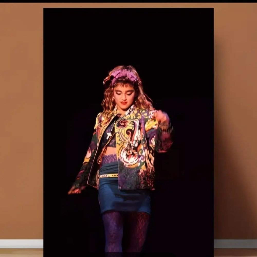 80's Madonna on Stage Aluminum Decorative Sign